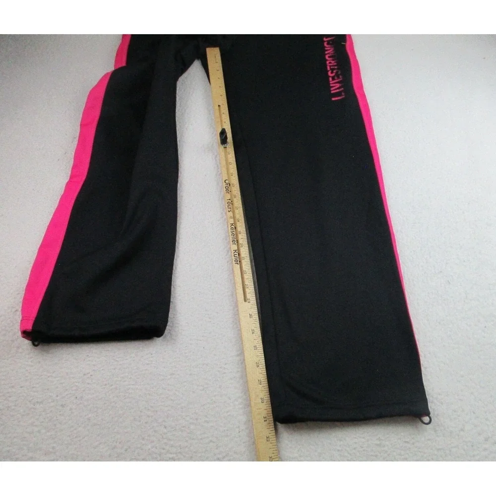 Nike Sweat Pants Womens M Livestrong Black Pink Therma-Fit Fleece Running Active